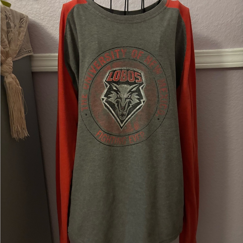 Men’s University Of New Mexico Lobos Long Sleeve T-Shirt Size Large